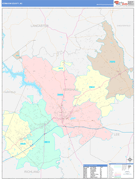 Kershaw County, SC Digital Map Color Cast Style