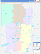 Kidder County, ND Digital Map Color Cast Style