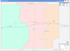 Kimball County, NE Digital Map Color Cast Style