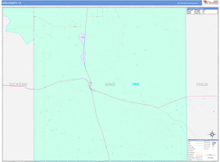 King County, TX Digital Map Color Cast Style