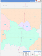 Kingfisher County, OK Digital Map Color Cast Style