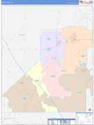 Kings County, CA Digital Map Color Cast Style