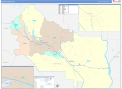 Kittitas County, WA Digital Map Color Cast Style