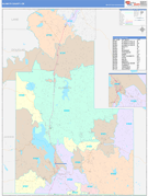 Klamath County, OR Digital Map Color Cast Style