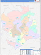 Knott County, KY Digital Map Color Cast Style