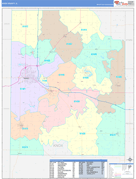 Knox County, IL Digital Map Color Cast Style