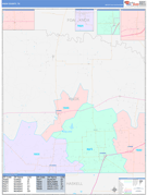 Knox County, TX Digital Map Color Cast Style