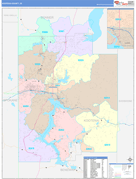 Kootenai County, ID Digital Map Color Cast Style