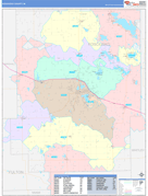 Kosciusko County, IN Digital Map Color Cast Style