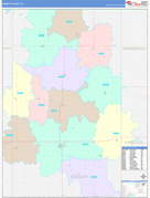 Kossuth County, IA Digital Map Color Cast Style