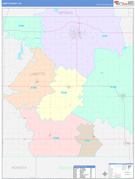 Labette County, KS Digital Map Color Cast Style