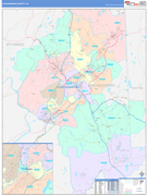 Lackawanna County, PA Digital Map Color Cast Style