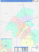 Lafayette Parish (County), LA Digital Map Color Cast Style