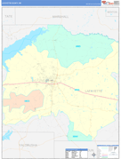 Lafayette County, MS Digital Map Color Cast Style