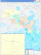 Lafourche Parish (County), LA Digital Map Color Cast Style