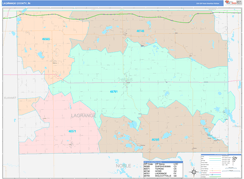Lagrange County, IN Digital Map Color Cast Style