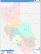 Lake County, CA Digital Map Color Cast Style