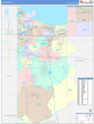 Lake County, IN Digital Map Color Cast Style