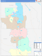 Lake County, MT Digital Map Color Cast Style