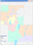 Lake County, OR Digital Map Color Cast Style