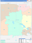 Lake County, SD Digital Map Color Cast Style
