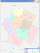 Lamoille County, VT Digital Map Color Cast Style