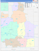 Lapeer County, MI Digital Map Color Cast Style