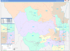 Larimer County, CO Digital Map Color Cast Style