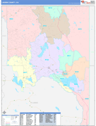 Lassen County, CA Digital Map Color Cast Style