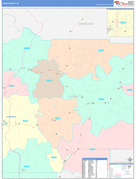 Latah County, ID Digital Map Color Cast Style