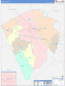 Laurens County, GA Digital Map Color Cast Style