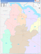 Lawrence County, AL Digital Map Color Cast Style