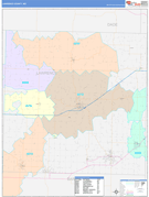 Lawrence County, MO Digital Map Color Cast Style