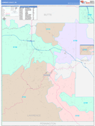 Lawrence County, SD Digital Map Color Cast Style