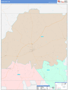 Leake County, MS Digital Map Color Cast Style