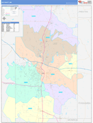 Lee County, MS Digital Map Color Cast Style