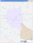 Lee County, SC Digital Map Color Cast Style