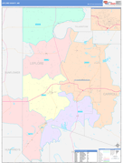 Leflore County, MS Digital Map Color Cast Style