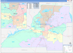 Leon County, FL Digital Map Color Cast Style