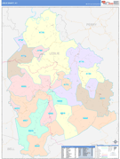Leslie County, KY Digital Map Color Cast Style