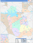 Lexington County, SC Digital Map Color Cast Style