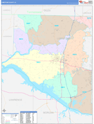 Limestone County, AL Digital Map Color Cast Style