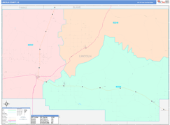 Lincoln County, ID Digital Map Color Cast Style