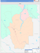 Lincoln County, MT Digital Map Color Cast Style