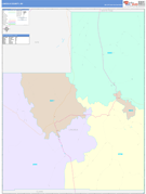 Lincoln County, NV Digital Map Color Cast Style