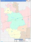 Lincoln County, OK Digital Map Color Cast Style