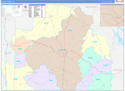 Lincoln County, TN Digital Map Color Cast Style