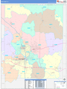 Linn County, IA Digital Map Color Cast Style