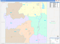 Linn County, KS Digital Map Color Cast Style