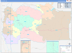 Linn County, OR Digital Map Color Cast Style